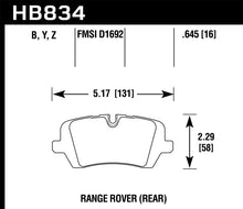 画像をギャラリービューアに読み込む, Hawk 13-16 Land Rover Range Rover / 14-16 Land Rover Range Rover Sport LTS Street Rear Brake Pad