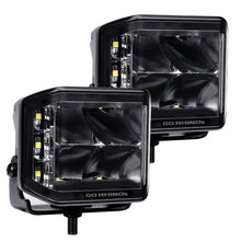 画像をギャラリービューアに読み込む, Go Rhino Xplor Blackout Series Cube LED Sideline Spot Light Kit (Surface Mount) 4x3 - Blk (Pair)