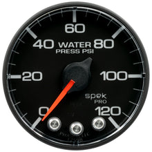 画像をギャラリービューアに読み込む, Autometer Spek-Pro Gauge Water Press 2 1/16in 120psi Stepper Motor W/ Peak &amp; Warn
