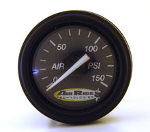 画像をギャラリービューアに読み込む, Ridetech Air Pressure Gauge Dual Needle Black Face 150psi w/ Fittings