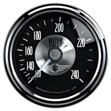画像をギャラリービューアに読み込む, Autometer Prestige Series Black Diamond 2-1/16in 120-240 Deg F Water Temp Gauge