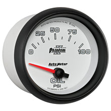 画像をギャラリービューアに読み込む, Autometer Phantom II 2 5/8in 0-100 PSI Short Sweep Electronic Oil Pressure Gauge