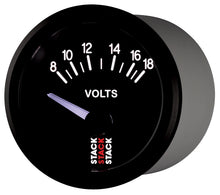 画像をギャラリービューアに読み込む, Autometer Stack Instruments 52mm 8-18V Electric Battery Voltage Gauge - Black