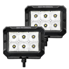 画像をギャラリービューアに読み込む, Go Rhino Xplor Bright Series Rectangle LED Spot Light Kit (Surface/Thread Stud Mnt) 4x3 - Blk (Pair)
