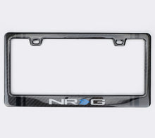 画像をギャラリービューアに読み込む, NRG Carbon License Plate Frame/ Fiber Poly Dip Finish Wet w/ NRG Logo