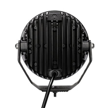 画像をギャラリービューアに読み込む, Go Rhino Xplor Blackout Series Round LED Driving Light w/DRL (Surface/Threaded Stud Mnt) 7in. - Blk