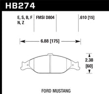 画像をギャラリービューアに読み込む, Hawk 99-04 Ford Mustang Base/GT Performance Ceramic Street Front Brake Pads