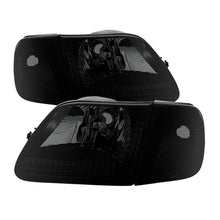 画像をギャラリービューアに読み込む, xTune Ford F150 97-03 Crystal Headlights w/Corner Black Smoked HD-JH-FF15097-SET-AM-BSM