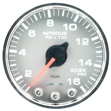画像をギャラリービューアに読み込む, Autometer Spek-Pro Gauge Nitrous Press 2 1/16in 1600psi Stepper Motor W/Peak &amp; Warn Slvr/Chrm