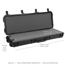 画像をギャラリービューアに読み込む, Go Rhino XVenture Gear Hard Case w/ Foam - Long 44in. / IP67 / Automatic Air Valve - Textured Black
