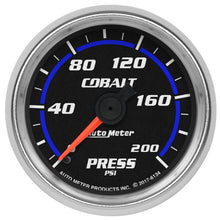画像をギャラリービューアに読み込む, Autometer Cobalt 2-1/16in 200 PSI Mechanical Pressure Gauge