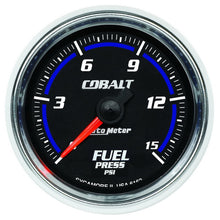画像をギャラリービューアに読み込む, Autometer Cobalt 52mm 15 PSI Electronic Fuel Pressure Gauge