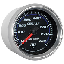 画像をギャラリービューアに読み込む, Autometer Cobalt 66.7mm 140-280 Degree F Mechanical Oil Temperature Gauge
