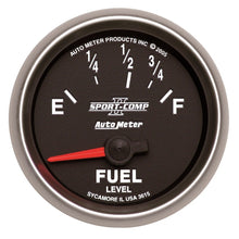 画像をギャラリービューアに読み込む, Autometer Sport-Comp II 52mm 73-10 ohms Short Sweep Electronic Fuel Level Gauge