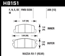 画像をギャラリービューアに読み込む, Hawk 81-85 Mazda RX-7 Blue 9012 Rear Race Brake Pads