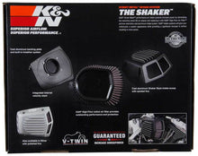 画像をギャラリービューアに読み込む, K&amp;N Street Metal Intake System for 01-16 Harley-Davidson Softail/Dyna - Shaker Black
