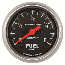 画像をギャラリービューアに読み込む, Autometer Sport Comp 52mm Full Sweep Electronic Fuel Level Programmable Empty-Full Range Gauge