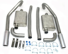 画像をギャラリービューアに読み込む, JBA 65-70 Ford Mustang 260-428 409SS Dual Turn Down Under Rear Valance Header Back Exhaust