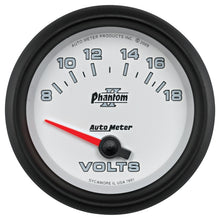 画像をギャラリービューアに読み込む, Autometer Phantom II 2-5/8in 18V Electric Voltmeter Gauge