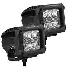 画像をギャラリービューアに読み込む, Go Rhino Xplor Bright Series Rectangle LED Flood Light Kit (Surface/Thread Std Mnt) 4x3 - Blk (Pair)