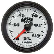 画像をギャラリービューアに読み込む, Autometer Phantom II 52mm Full Sweep Electronic 0-100 PSI Oil Pressure Gauge