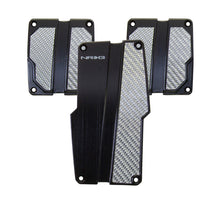 画像をギャラリービューアに読み込む, NRG Brushed Aluminum Sport Pedal M/T - Black w/Silver Carbon