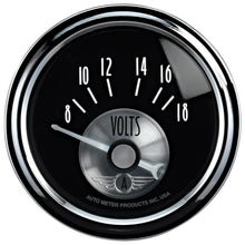 画像をギャラリービューアに読み込む, Autometer Prestige Series Black 2-1/16in 8-18V Short Sweep Electronic Voltmeter Gauge
