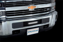 画像をギャラリービューアに読み込む, Putco 15-19 Chevy Silv HD SS Black Punch Design Bumper Grille Insert w/ Curved Flush 10in Light Bar