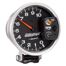 画像をギャラリービューアに読み込む, Autometer AutoGage 5in / 10k RPM / Pedestal Mount Black Tachometer w/ Shift Light
