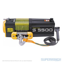 画像をギャラリービューアに読み込む, Superwinch 5500 LBS 12V DC 7/32in x 60ft Steel Rope S5500 Winch