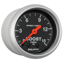 画像をギャラリービューアに読み込む, Autometer 2-1/16in 0-15 PSI Mechanical Sport-Comp Boost Pressure Gauge