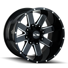 画像をギャラリービューアに読み込む, ION Type 141 18x9 / 8x180 BP / 18mm Offset / 124.1mm Hub Gloss Black Milled Wheel