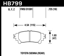 画像をギャラリービューアに読み込む, Hawk 14-16 Toyota Highlander Performance Ceramic Street Rear Brake Pads