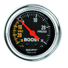 画像をギャラリービューアに読み込む, AutoMeter Gauge Vac/Boost 2-1/16in. 30Inhg-30PSI Mechanical Traditional Chrome