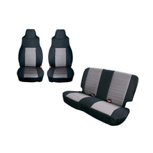 画像をギャラリービューアに読み込む, Rugged Ridge Seat Cover Kit Black/Gray 97-02 Jeep Wrangler TJ