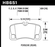 画像をギャラリービューアに読み込む, Hawk 07-08 Porsche 911 Turbo/911 GT3/911 GT3 CUP Rear DTC-70 Race Brake Pads