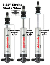 画像をギャラリービューアに読み込む, Ridetech HQ Series Shock Absorber Fixed Valve 3.85 Stroke Narrow T-bar/Stud Mounting 7.55in x 11.4in