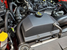 画像をギャラリービューアに読み込む, JLT 15-19 Ford Mustang Black Textured Coolant Tank Cover
