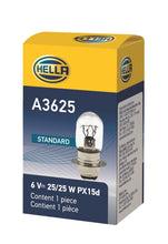 画像をギャラリービューアに読み込む, Hella Bulb 3625 6V 25/25W Px15D T6
