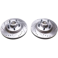 画像をギャラリービューアに読み込む, Power Stop 84-86 Ford Mustang Front Evolution Drilled &amp; Slotted Rotors - Pair