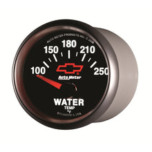 画像をギャラリービューアに読み込む, Autometer GM Bowtie Black 2-1/16in 100-250 F Pedestal Electronic Water Temp Gauge