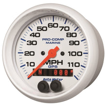 画像をギャラリービューアに読み込む, Autometer Gauge GPS Speedometer 3-3/8in 120 MPH Marine White Gauge