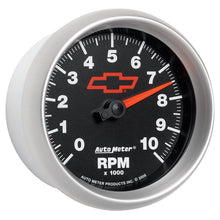 画像をギャラリービューアに読み込む, AutoMeter Gauge Tachometer 3-3/8in. 10K RPM In-Dash Chevy Red Bowtie Black