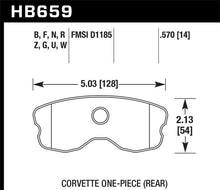 画像をギャラリービューアに読み込む, Hawk 2008 Chevrolet Corvette 7.0L 427 Limited Edition Z06 (Incl. Shims Pins) Rear ER-1 Brake Pads