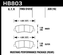 画像をギャラリービューアに読み込む, Hawk 15-20 Ford Mustang GT 5.0L / 16-17 Mustang Brembo Package DTC-30 Race Rear Brake Pads