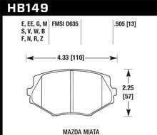 画像をギャラリービューアに読み込む, Hawk 94-97 &amp; 99-03 Mazda Miata HT-10 Race Front Brake Pads