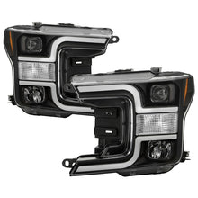画像をギャラリービューアに読み込む, Spyder 18-19 Ford F-150 Projector Headlights - Halogen Model Only - Black PRO-YD-FF15018-LB-BK