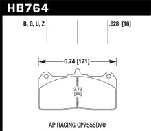 画像をギャラリービューアに読み込む, Hawk AP Racing CP7555D70 DTC-60 AP Racing Brake Pads