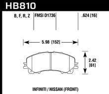 画像をギャラリービューアに読み込む, Hawk 14-17 Infiniti Q50 HPS 5.0 Front Brake Pads
