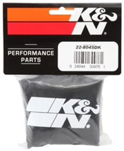 画像をギャラリービューアに読み込む, K&amp;N 6in ID x 6inH Closed Top Black Drycharger Air Filter Wrap